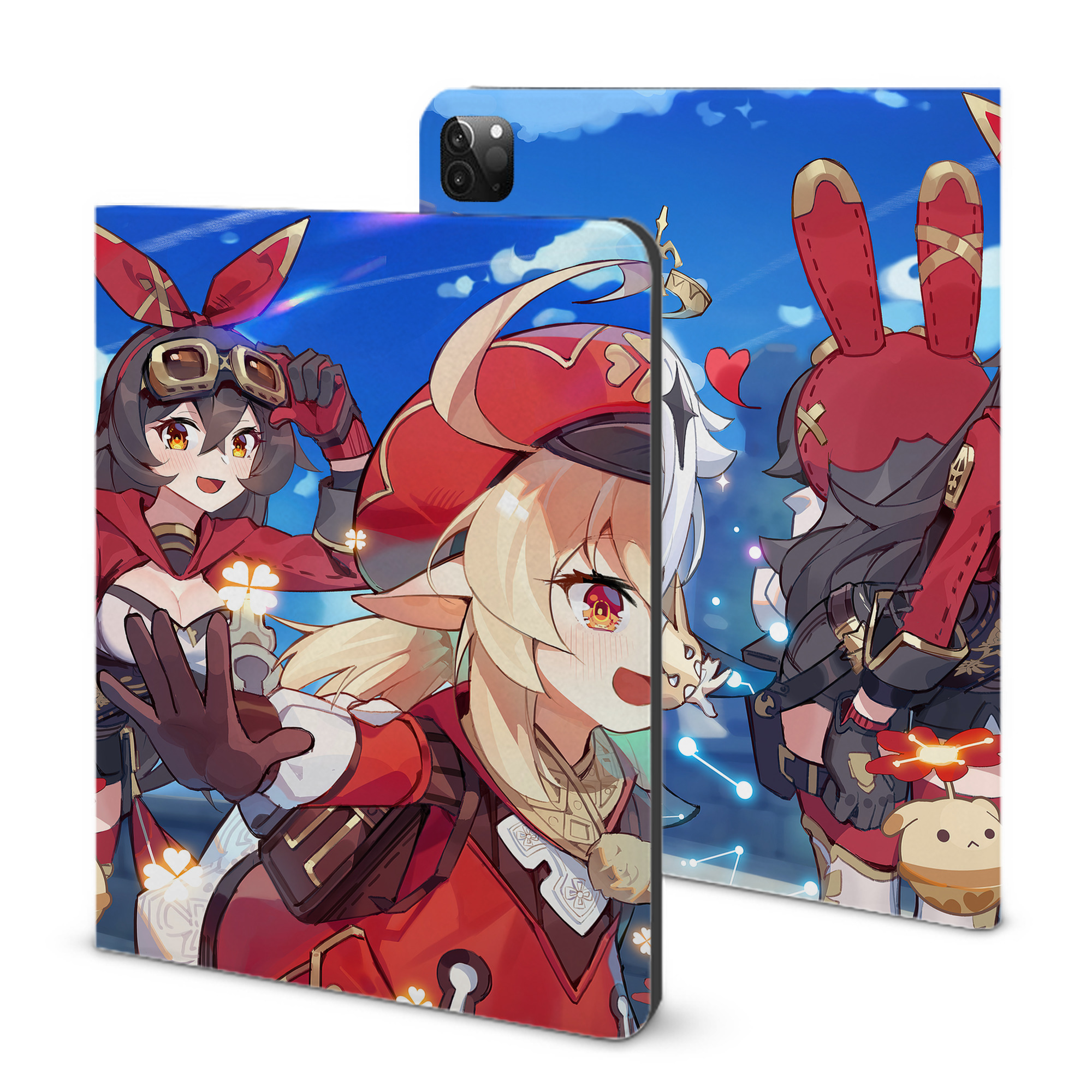 げんし神 genshin IPadケース ペンホルダー付き ブックスタイルデザイン